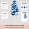 Balloon Column Kit Set of 2 With Confetti Balloons Included - Metallic Blue Balloon Tower with Stand, Base, and Pole,Backdrop Decoration for Wedding, Baby Shower, Birthday Party, or Bachelorette Party